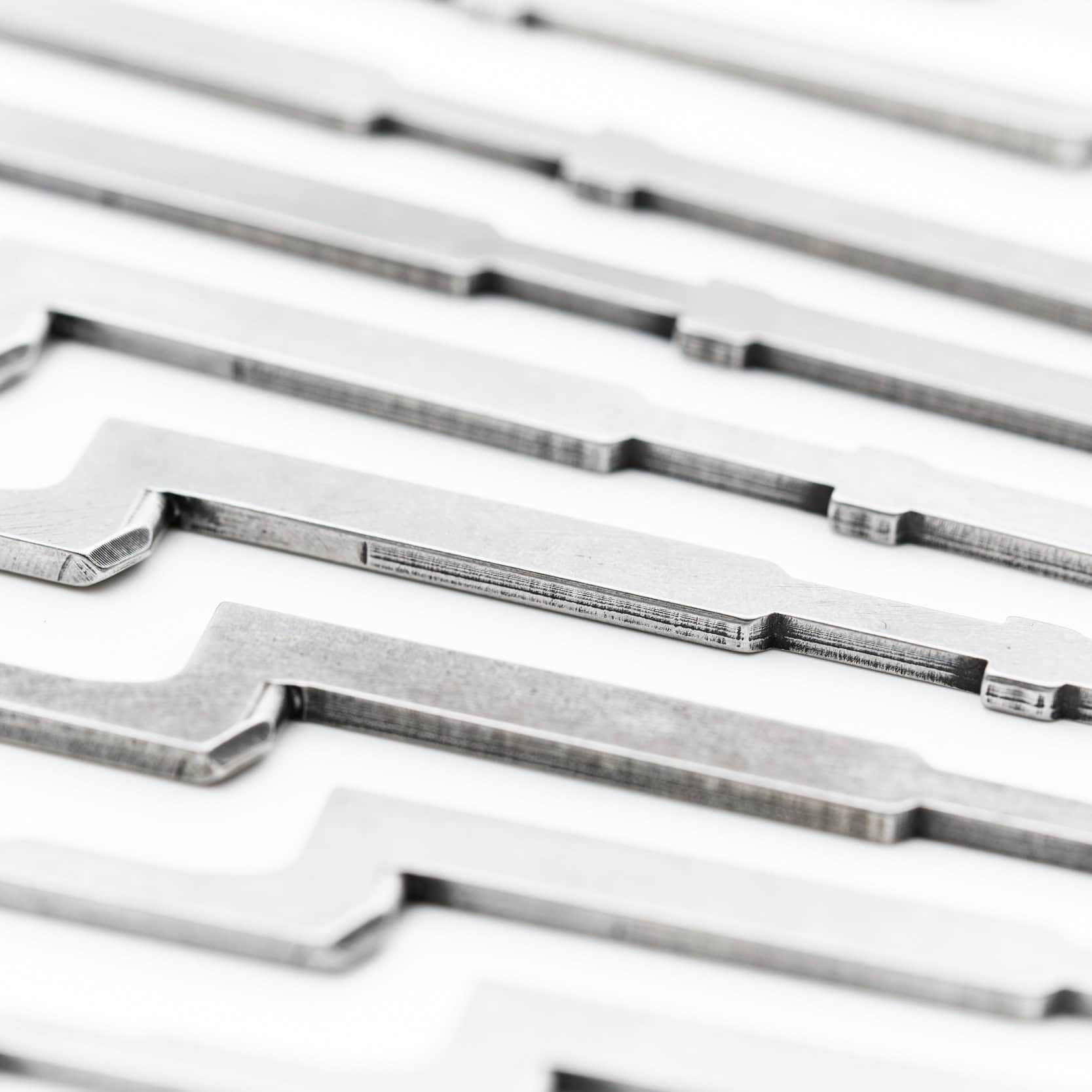 Multiple firing pins for Anschutz 1827F Fortner biathlon rifles, in close up view 