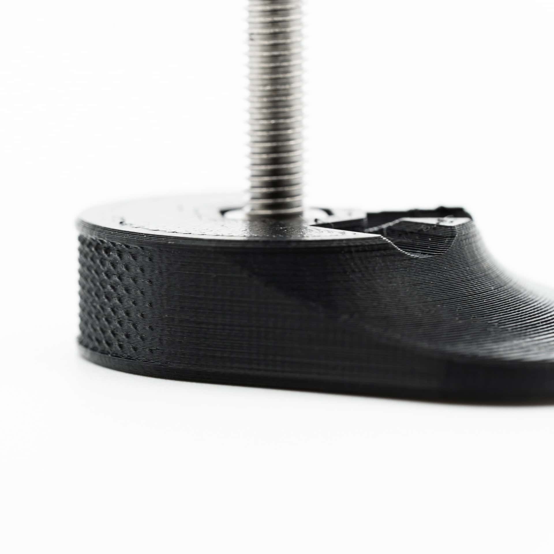 Large thumb rest for Anschutz 1827F Fortner biathlon rifles in close up view