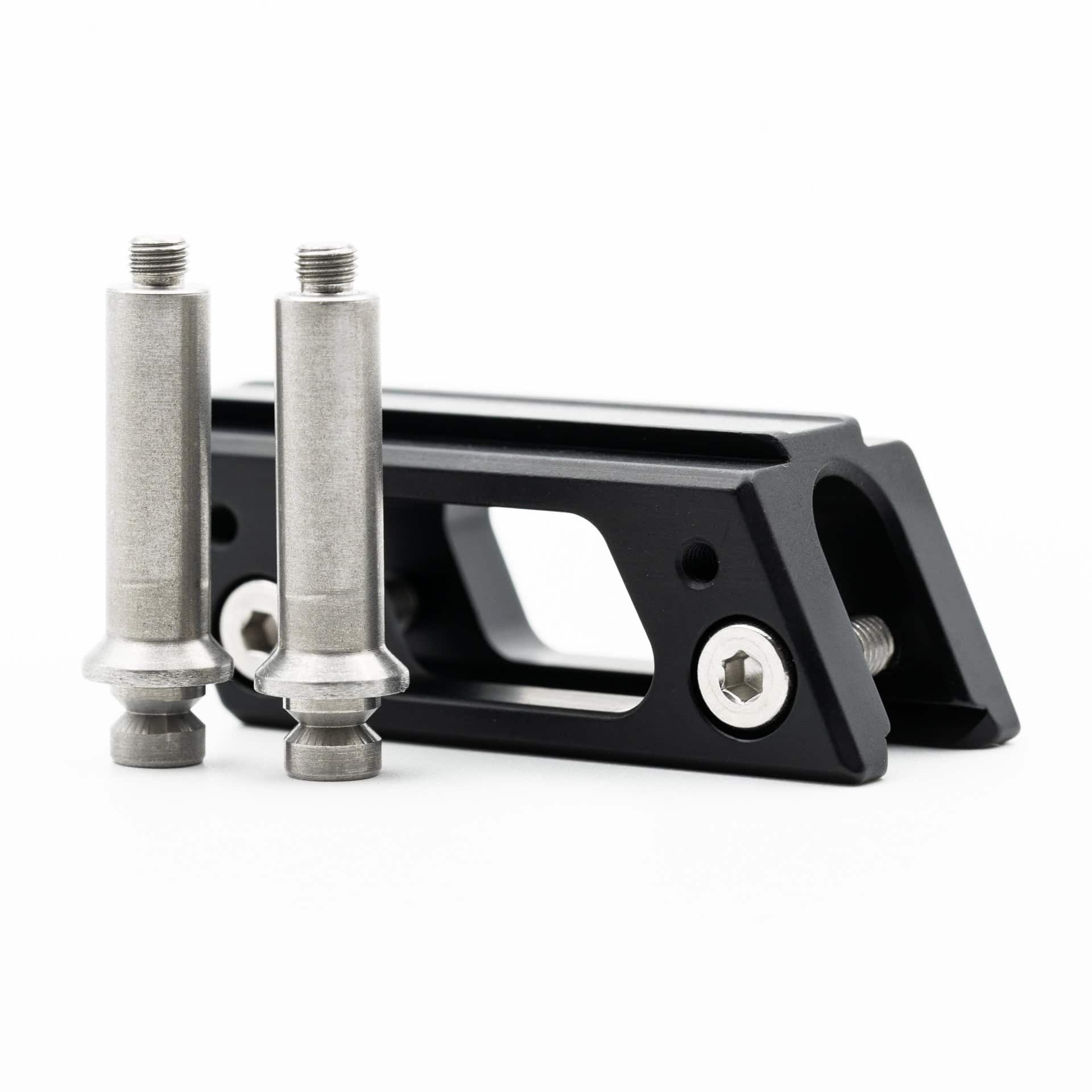 Anschutz 16mm Luxus rear and front riser for 1827F biathlon rifles in full view