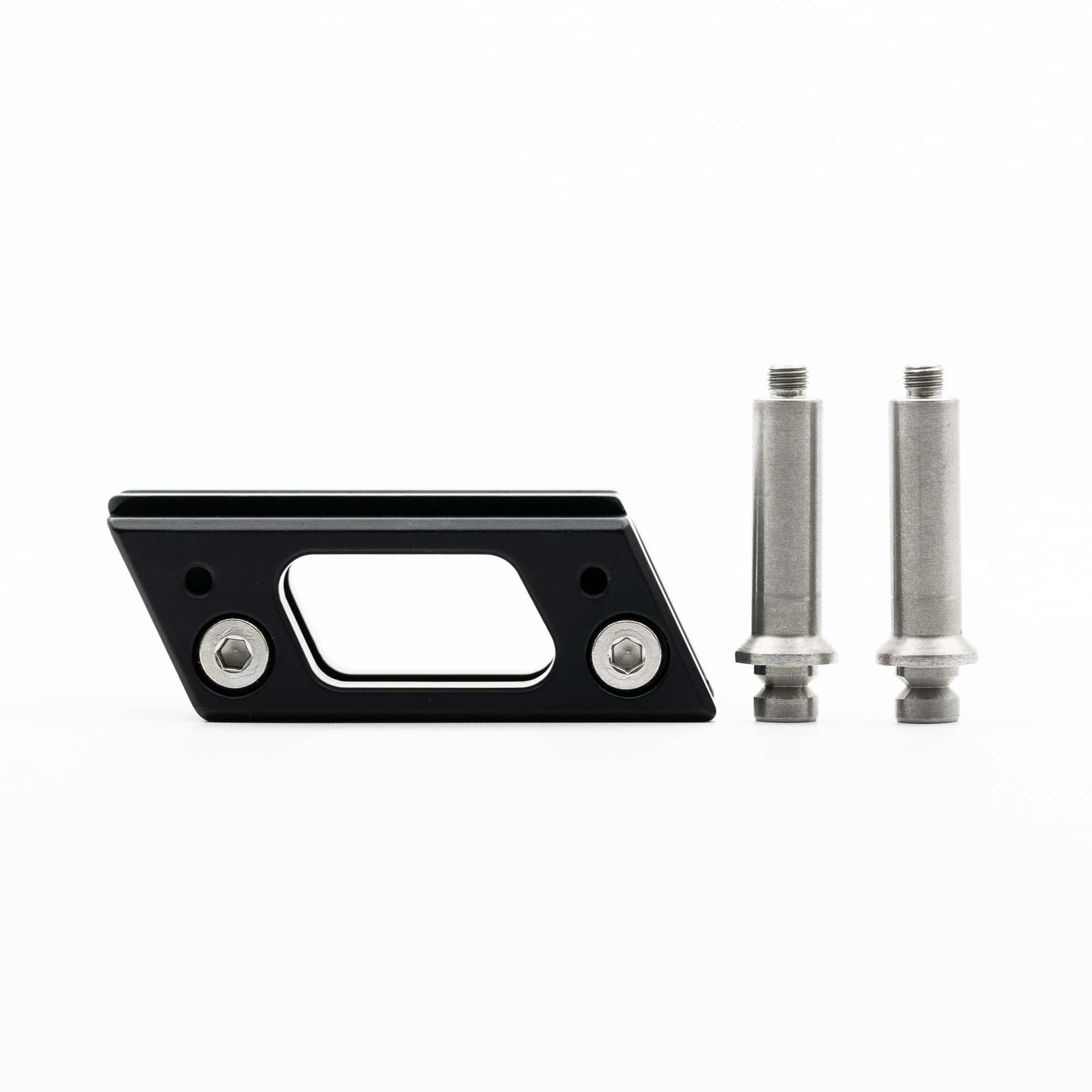 Anschutz 16mm Luxus rear and front riser for 1827F biathlon rifles in side view