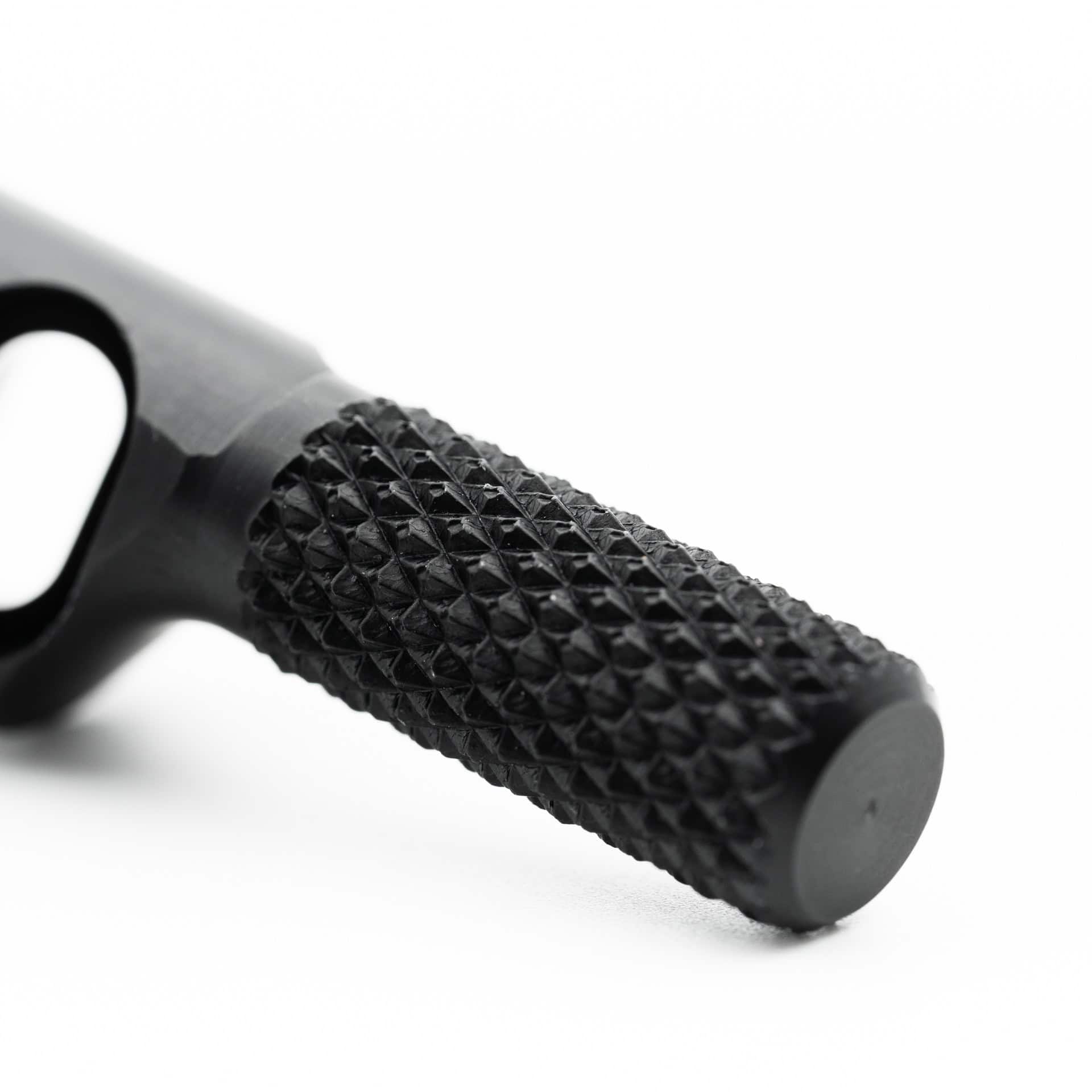 Right bolt handle for Anschutz 1827F Fortner biathlon rifles in detailed close up view