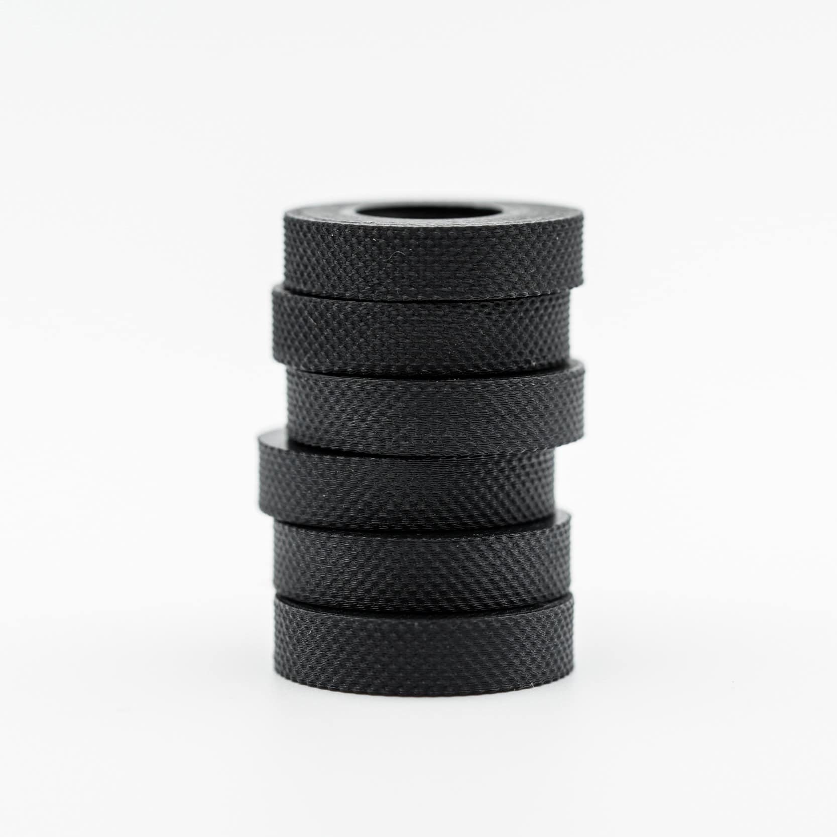 Aluminum column markers for Anschutz bionic and comfort biathlon rifles, stacked in full view