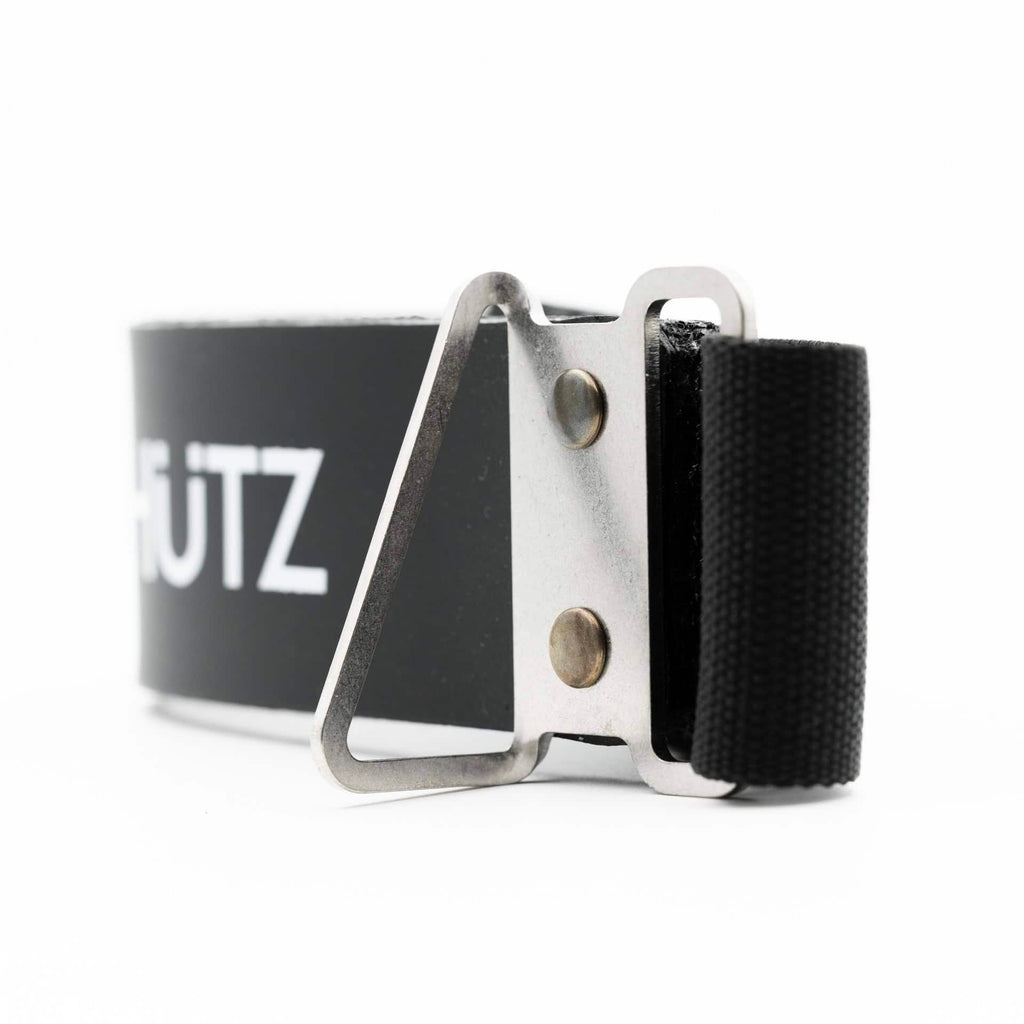 Anschutz biathlon arm cuff 4734 showing steel fixed sling hook in close up view