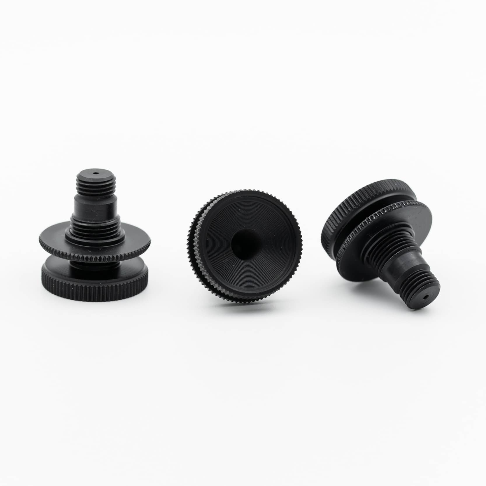 Three long rear aperture with clamp rings for Anschutz 1827F Fortner biathlon rifles in multiple orientations