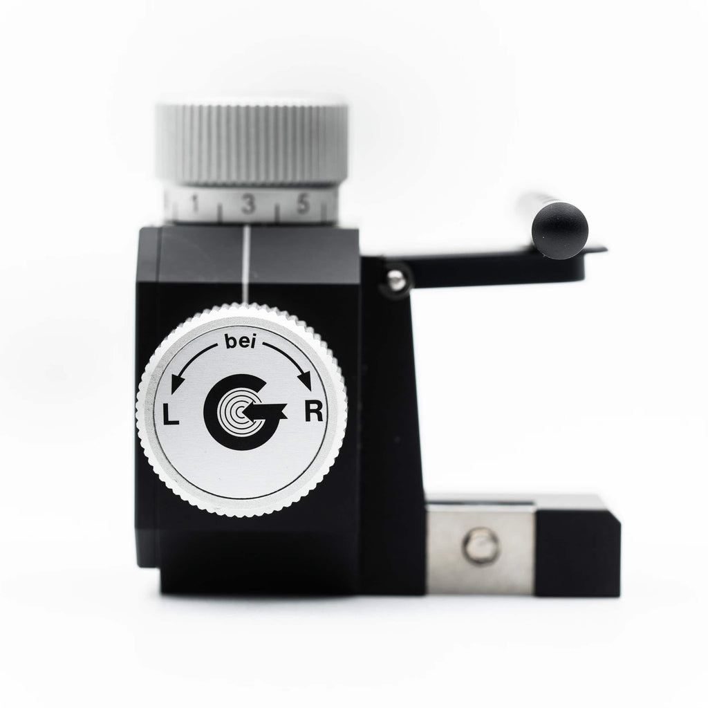 Gehmann 590-B Biathlon Rear Sight with snow cover open, right side view