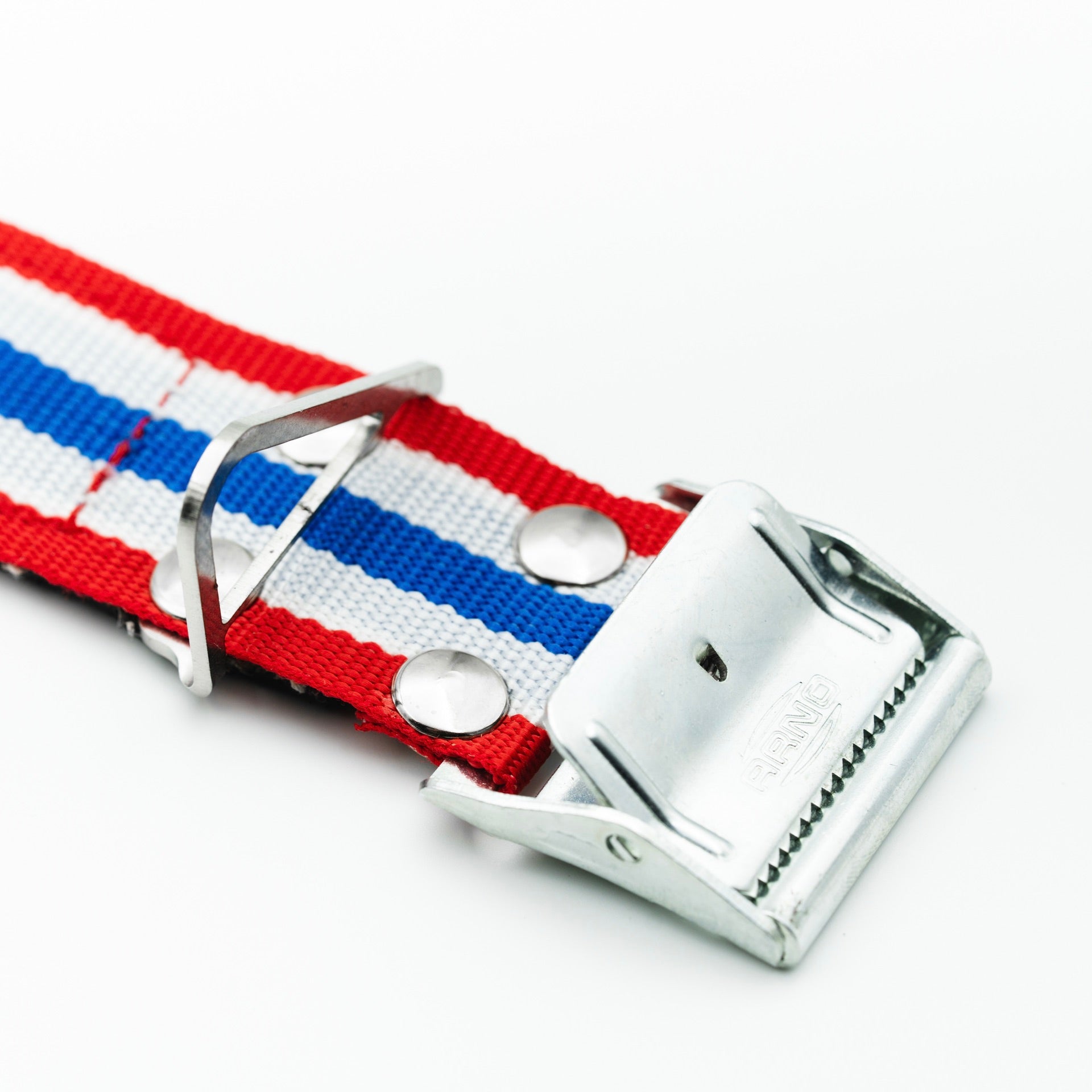 Close up on buckle and hook of Larsen biathlon arm cuff
