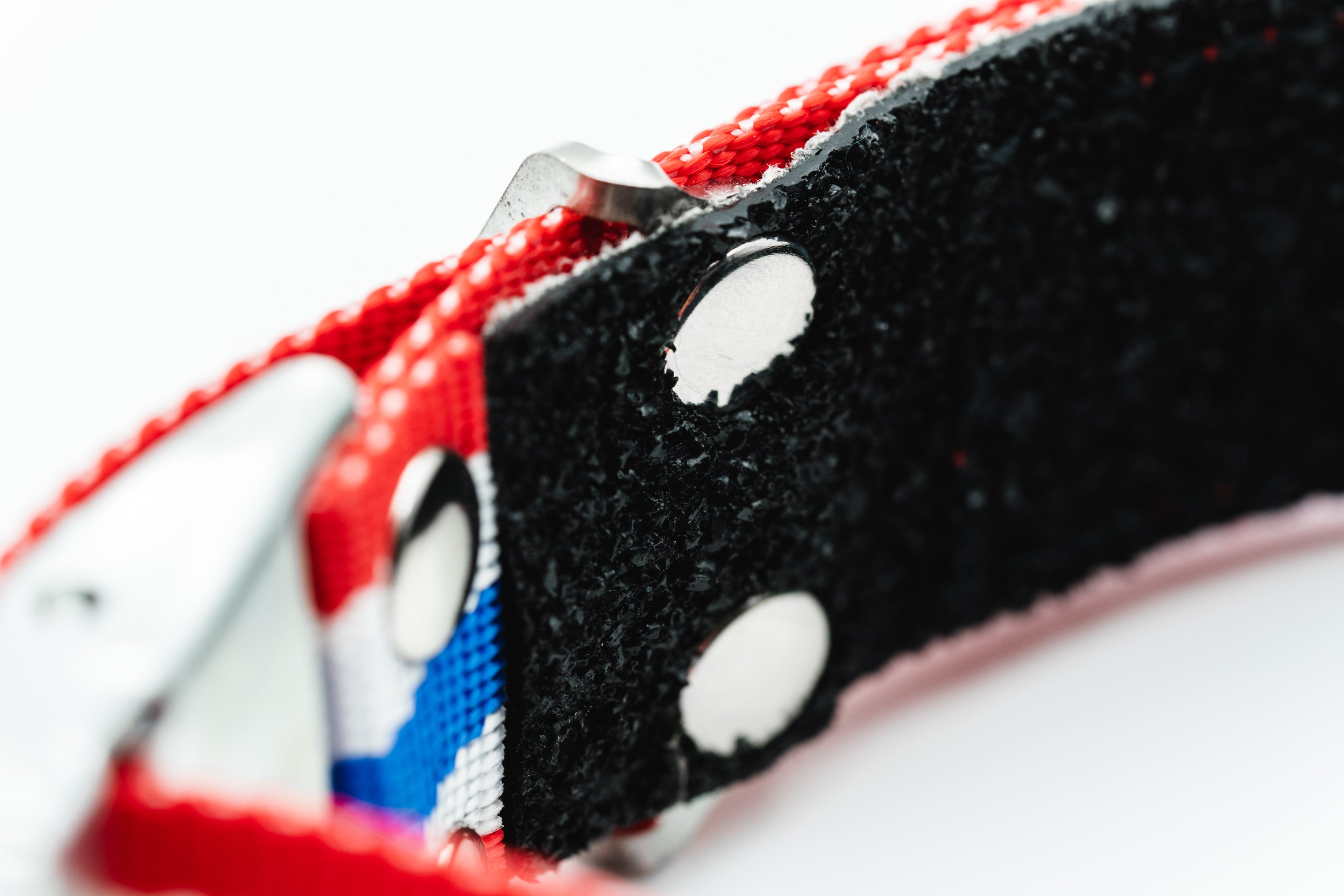 Close up of rubber anti slip texturing on Larsen biathlon arm cuff
