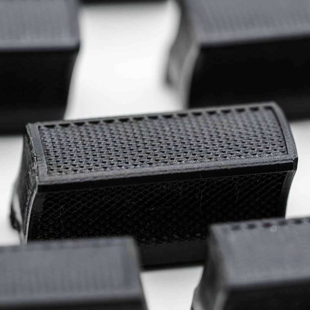 Magazine floor plate for Anschutz 1827F biathlon short magazines, close up from top view