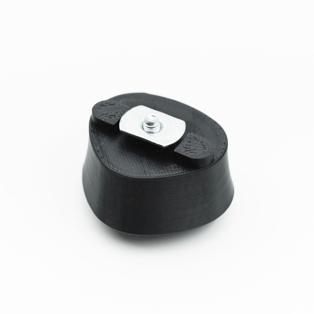 Biathlon handstop for Anschutz 1827F Fortner rifles in top view without arm sling attached