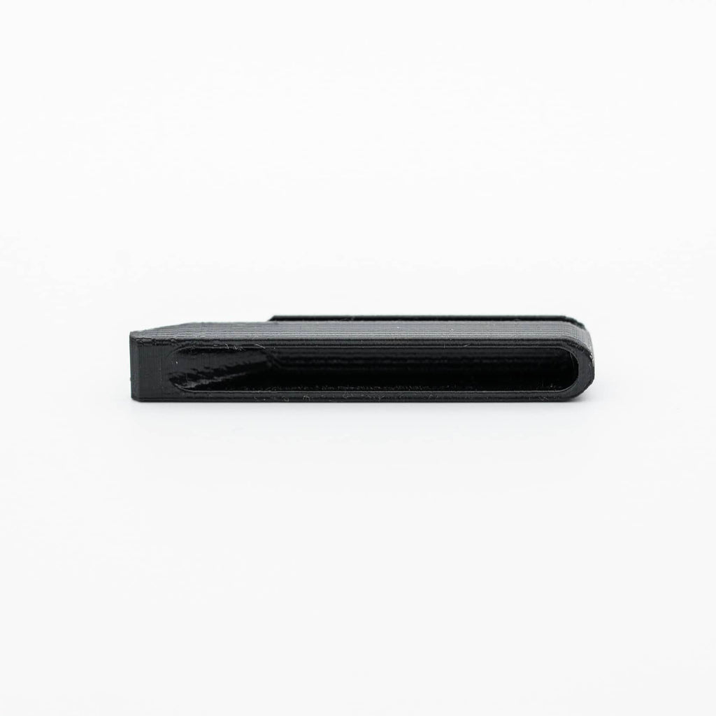 Naylor black plastic breech wedge for Anschutz 1827F biathlon rifles, side view