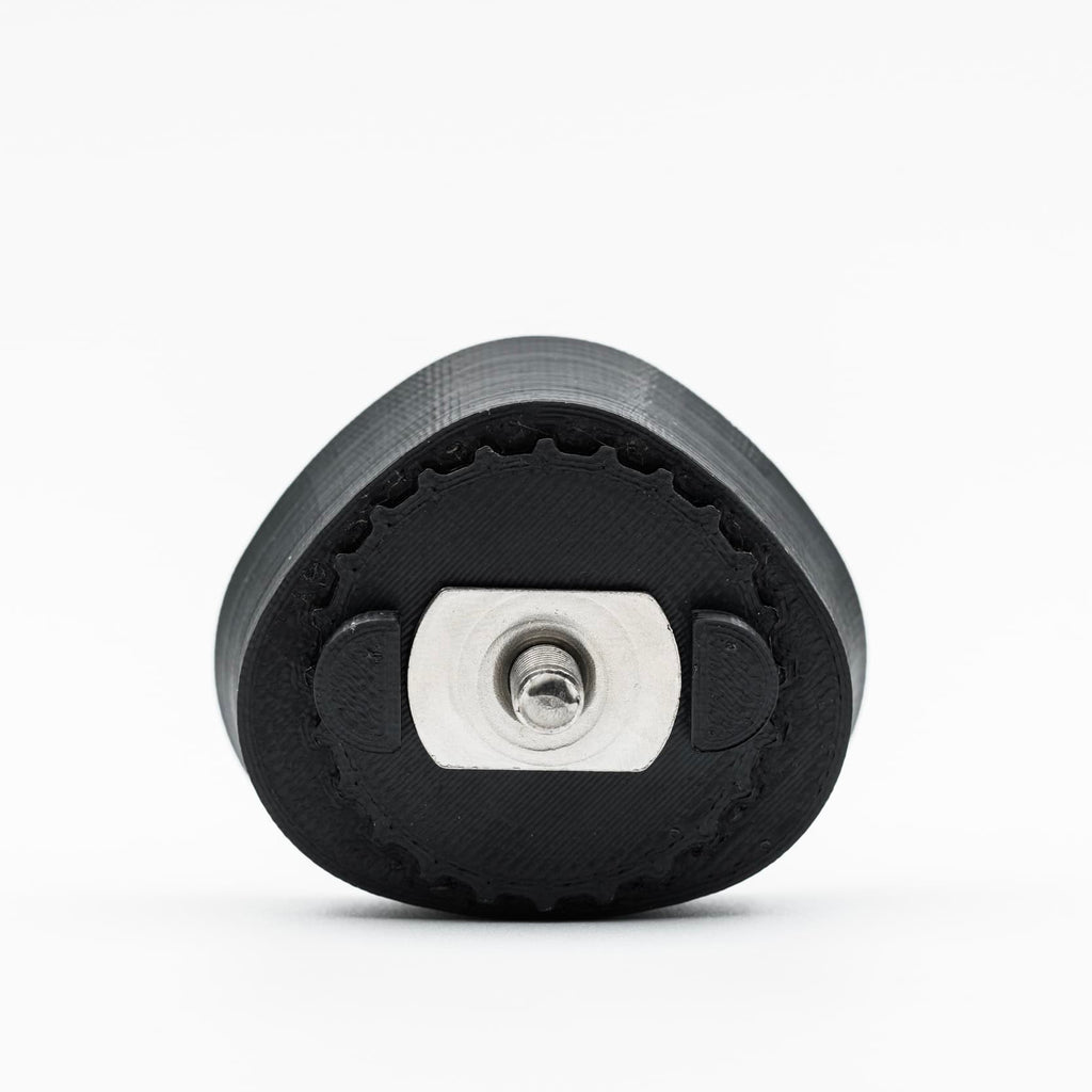 Assembled prone biathlon handstop for Anschutz 1827F Fortner rifles in closeup top view