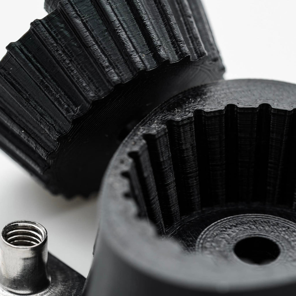 Prone biathlon handstop for Anschutz 1827F Fortner rifles in detailed closeup view