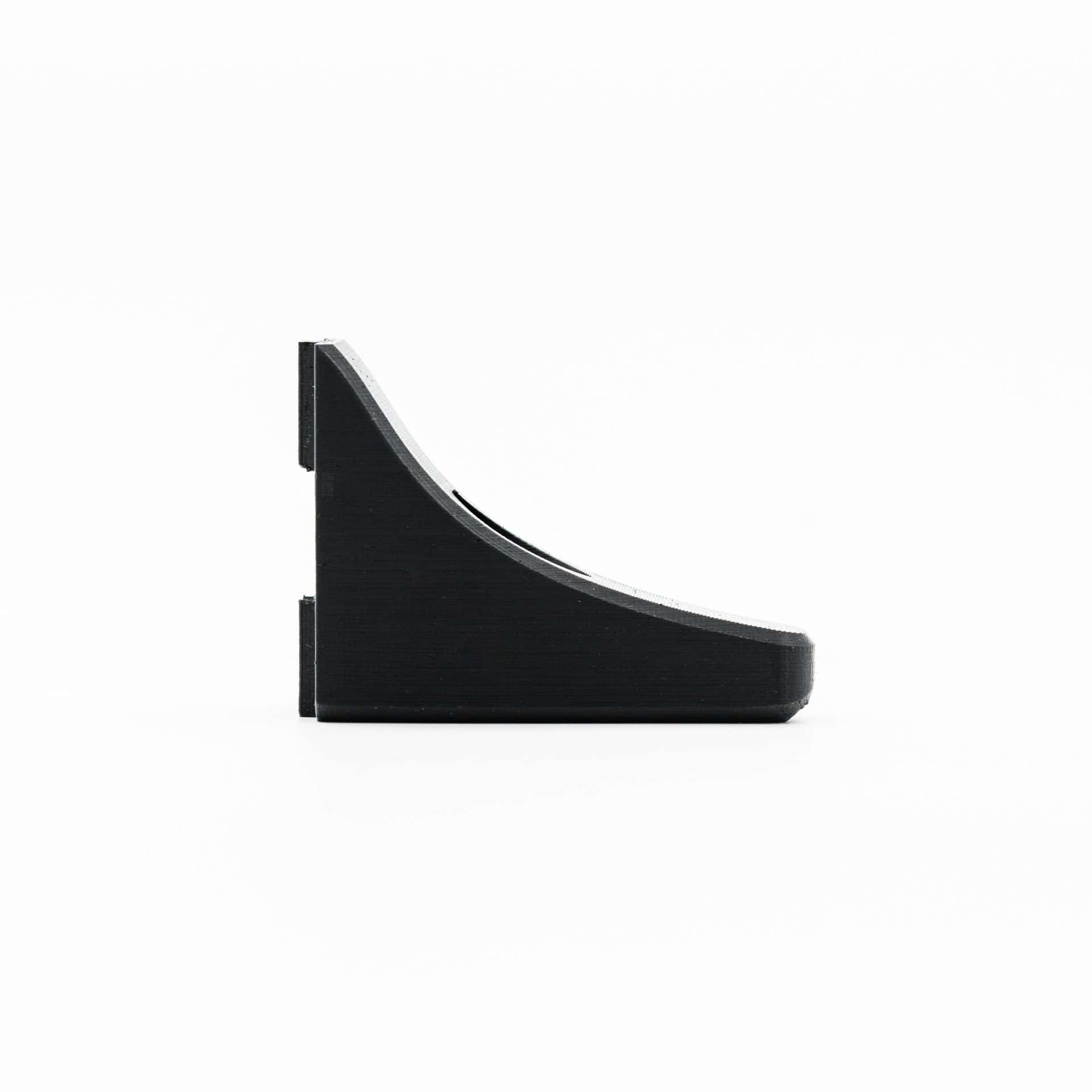 Anschutz and Naylor shoulder plate hook in black, side view